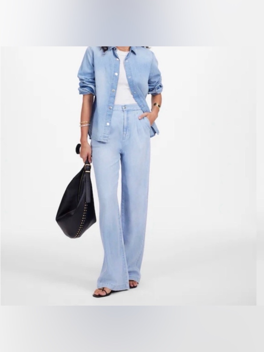 Madewell The Curvy Harlow Wide-Leg Trouser Jean Size 28 NWT - Picture 2 of 16